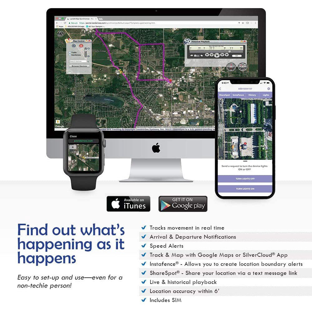 54 LandAirSea GPS Tracker, Waterproof & Magnet Mount with Full Global Coverage. 4G LTE