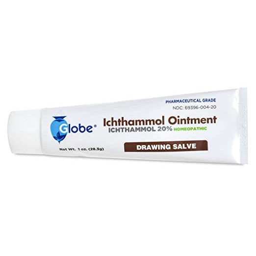 Globe Ichthammol Ointment 20%, (Drawing Salve) 1oz Tube28.3g
