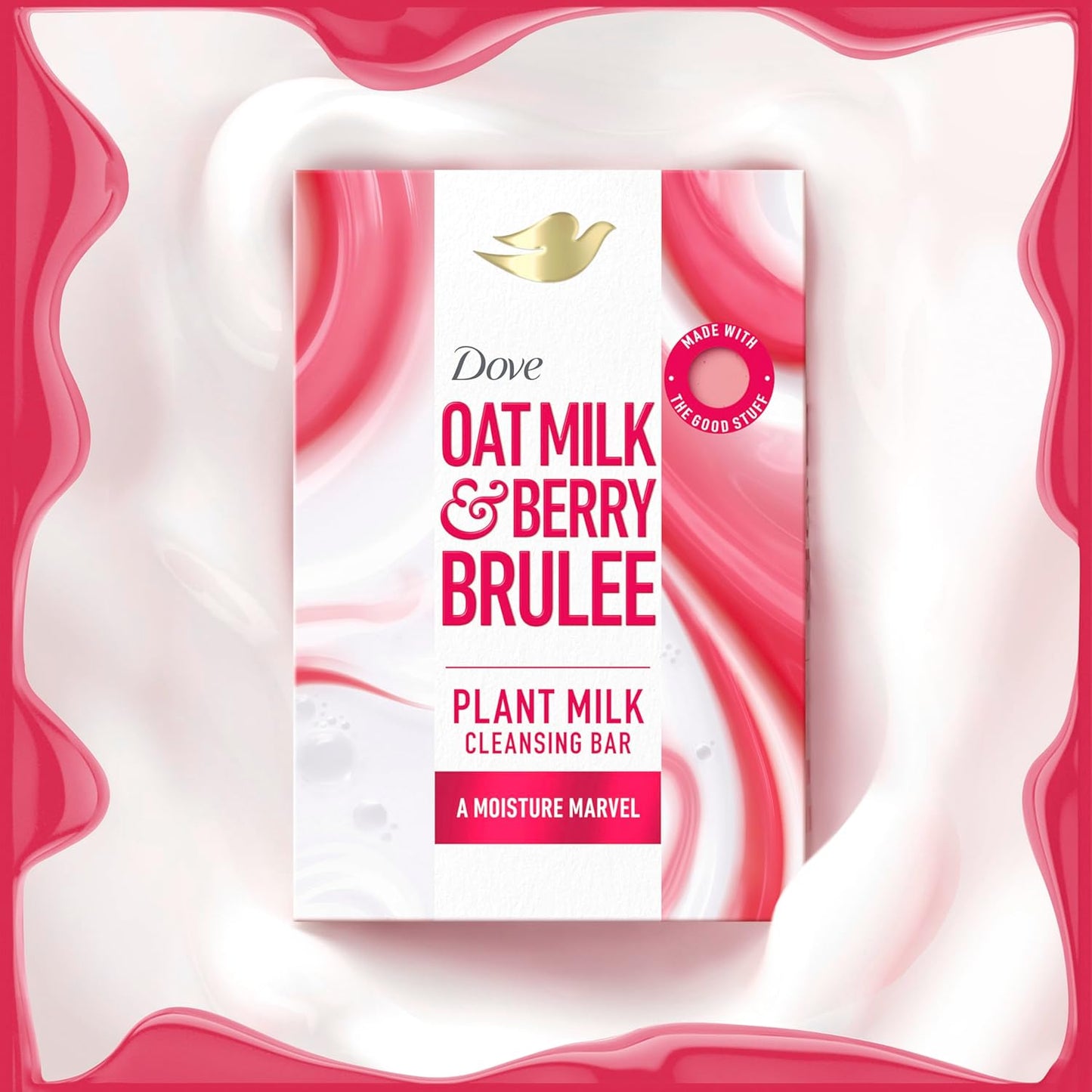 Dove Plant Milk Cleansing Bar Soap for Moisturized Skin, 5 oz