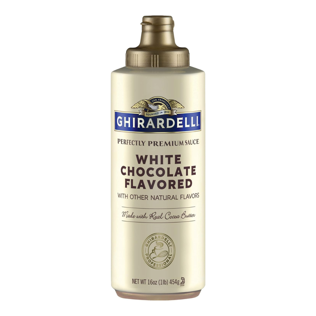 Ghirardelli Chocolate, Vanilla, White Chocolate, Caramel and Sea Salt Caramel Sauces, 16 oz Bottle