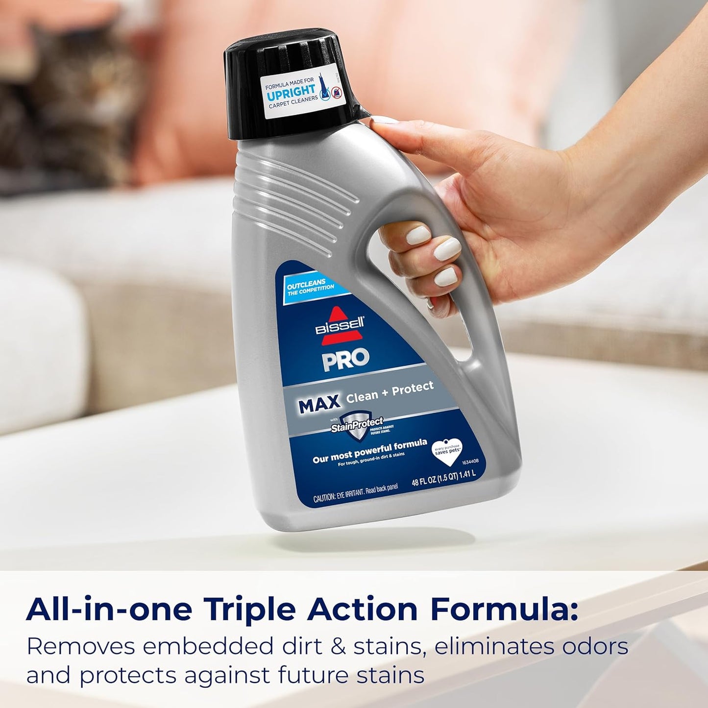 Bissell PRO Max Clean + Stain Protect Carpet Shampoo 78H63 Silver, 48 oz