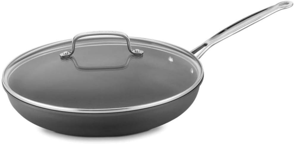 Cuisinart Skillet Nonstick Hard Anodized with Glass Cover, 12 Inches