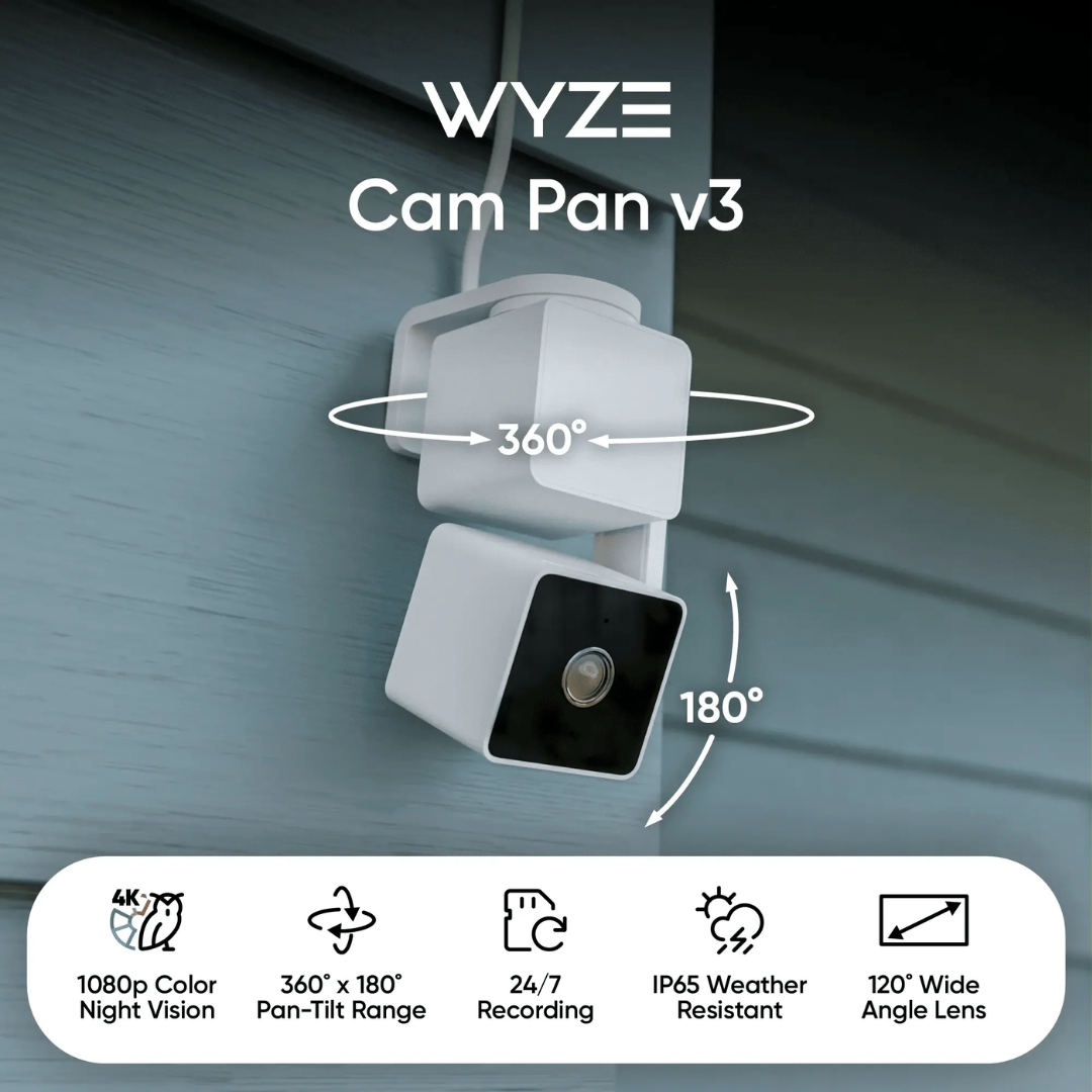Wyze Cam Pan V3 Indoor & Outdoor Camera, WYZECPAN3