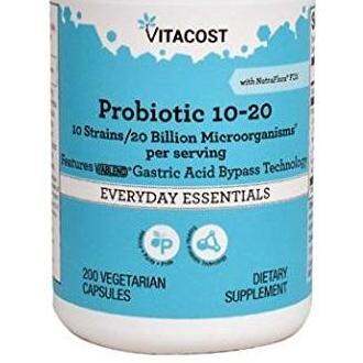Vitacost Probiotic 10-20 10 Strains/20 Billion Microorganisms per serving (200 Vegetarian Capsules)