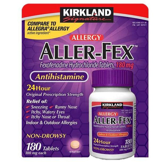 EXPIRY 2/2024 Kirkland Signature Aller-Fex 180 mg (180 Tablets)