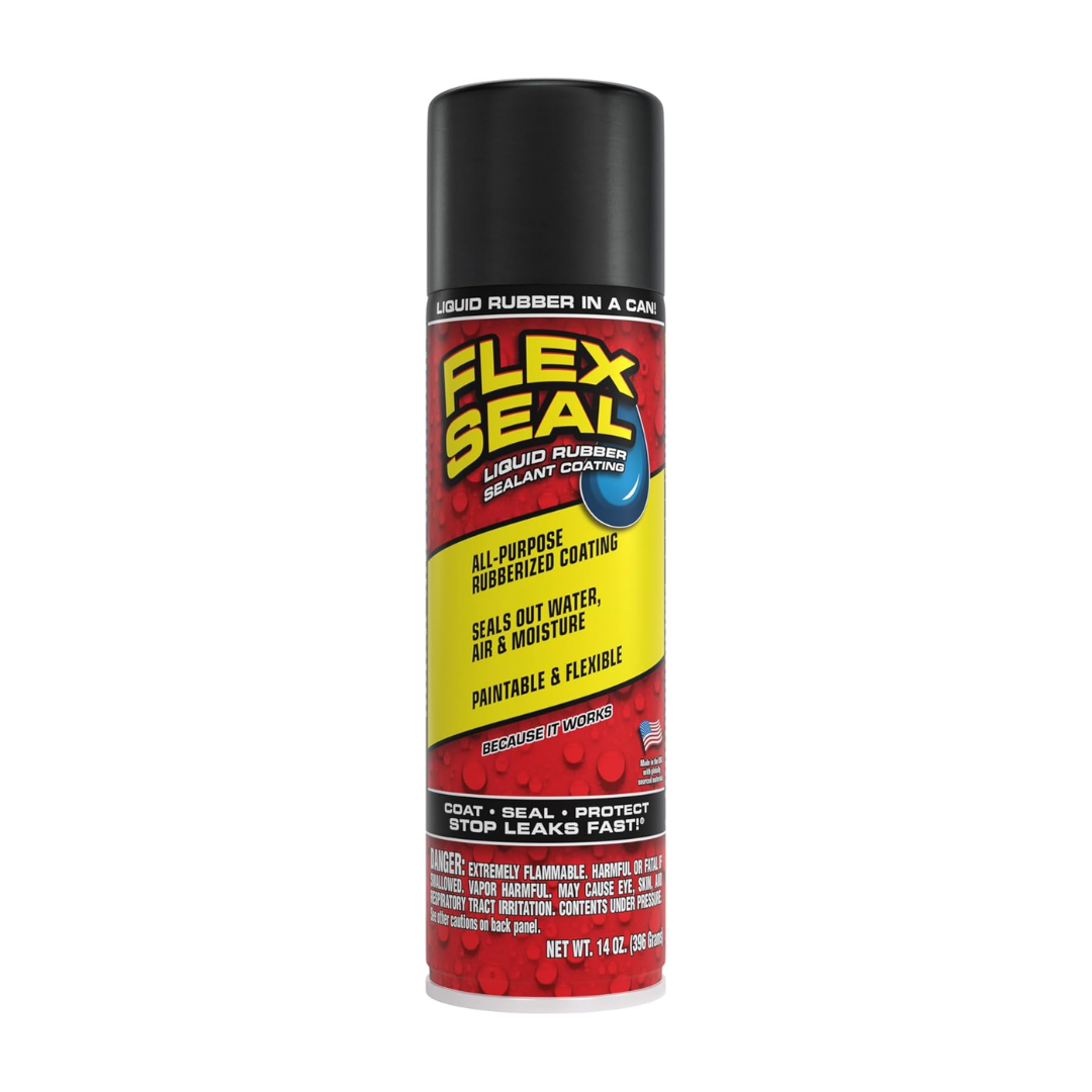 Flex Seal Liquid Rubber Sealant Coating for Repair and Protection Black, 14 oz / 396 g