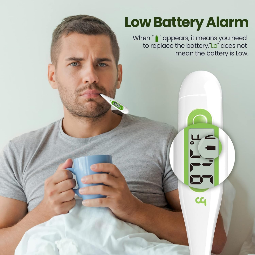 Femometer Digital Thermometer DMT-2032 with Temperature Alert and Memory Recall, COLOR MAY VARY