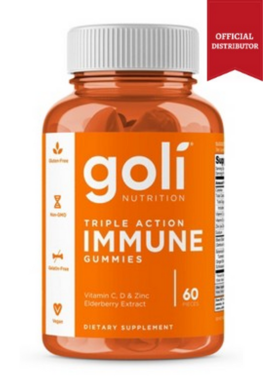 Goli Nutrition Triple Action Immune Gummies Dietary Supplement 60 Pieces