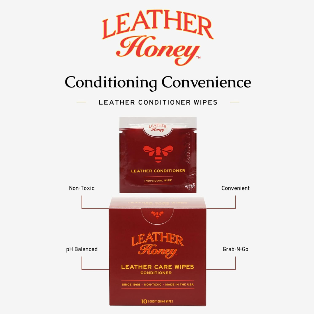 Leather Honey Care Wipes, 10 Count
