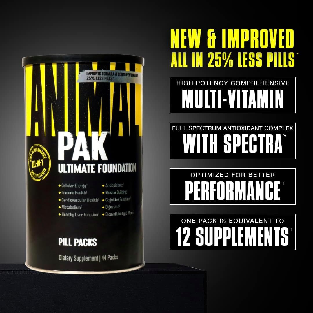 Animal Pak Ultimate Foundation Dietary Supplement Pill Packs, 44 packs