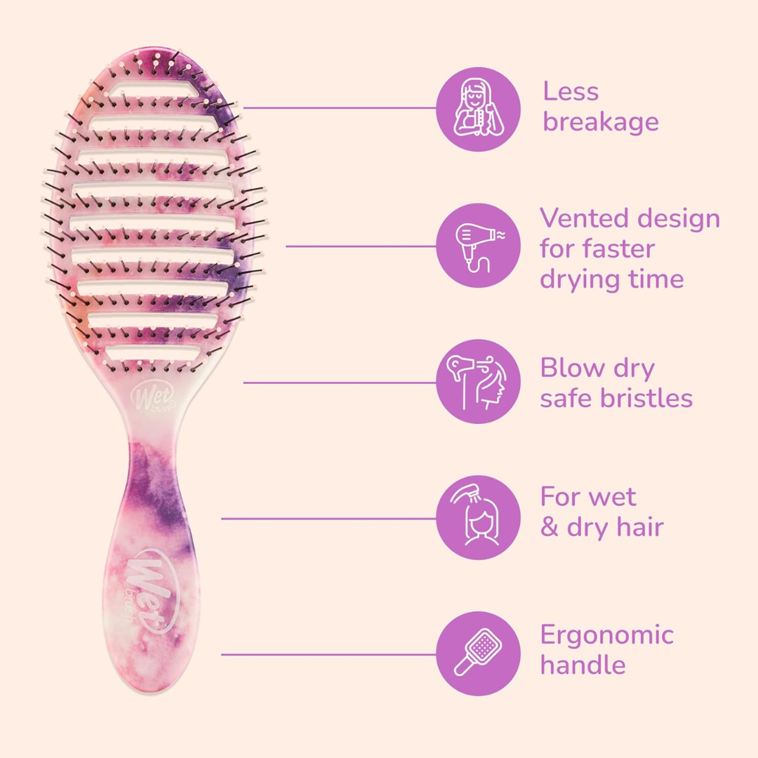 Wet Hair Brush Speed Dry, Watermark Color Wash