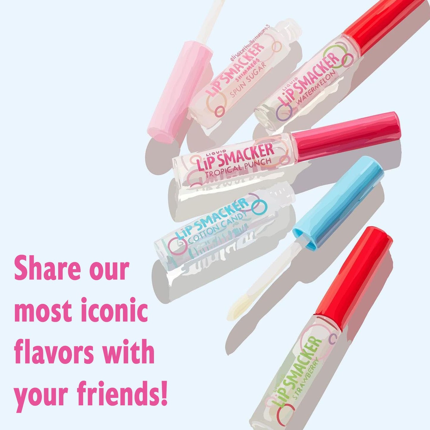Liquid Lip Smacker, Lip Gloss Friendship, 5 Pieces