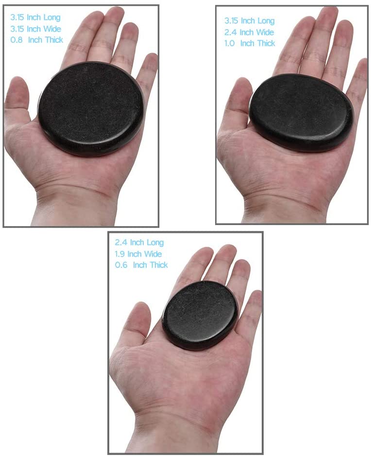 Bacaby Hot Essential Massage Stones 8 Count