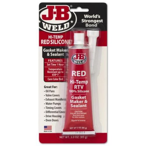 JB Weld Hi-Temp Red Silicone Gasket Maker & Sealant, 3.0 oz. / 85g (31314) NOT CARDED