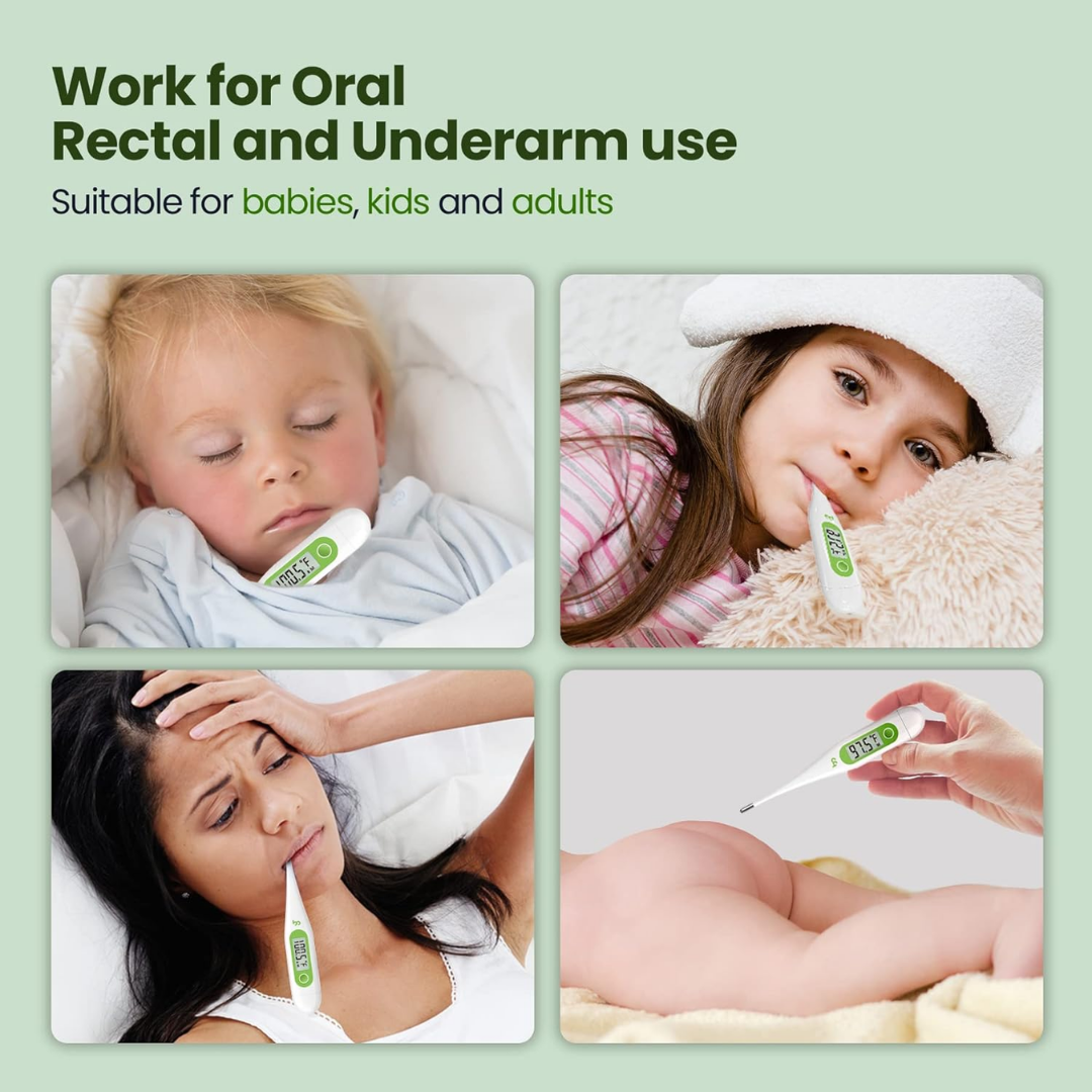 Femometer Digital Thermometer DMT-2032 with Temperature Alert and Memory Recall, COLOR MAY VARY