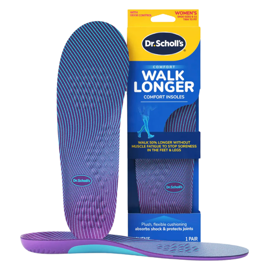 Dr. Scholl's Walk Longer Comfort Insoles Women's, Size 6 - 11 (1 Pair)