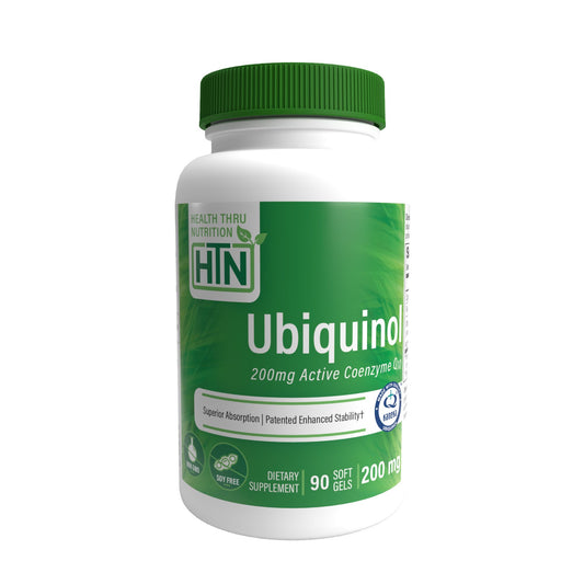 Health Thru Nutrition Ubiquinol (Kaneka) CoQ10 200mg (NON-GMO) 90 Softgels Superior Absorption