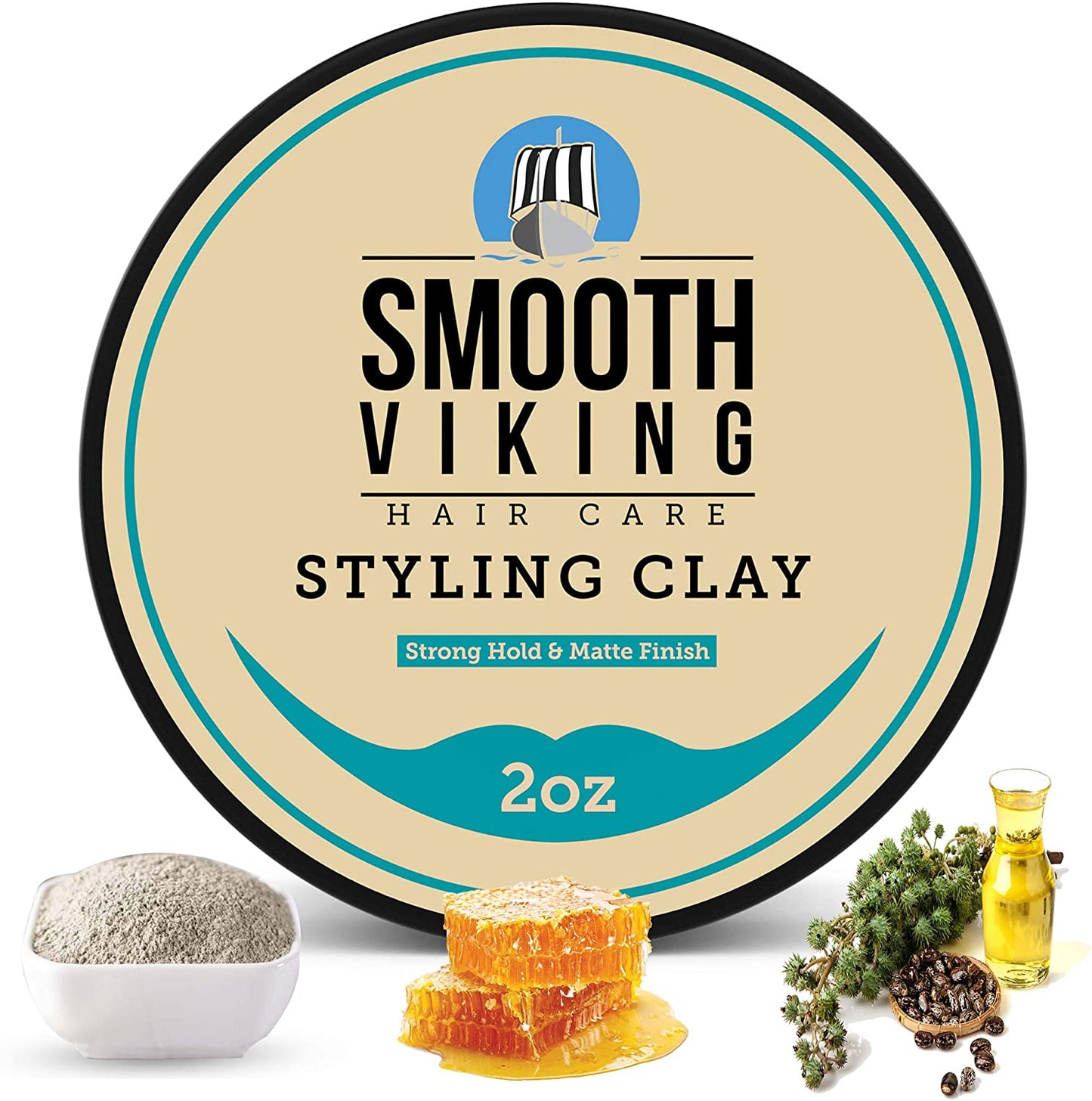 Smooth Viking Hair Care Styling Clay Strong Hold & Matte Finish 2oz