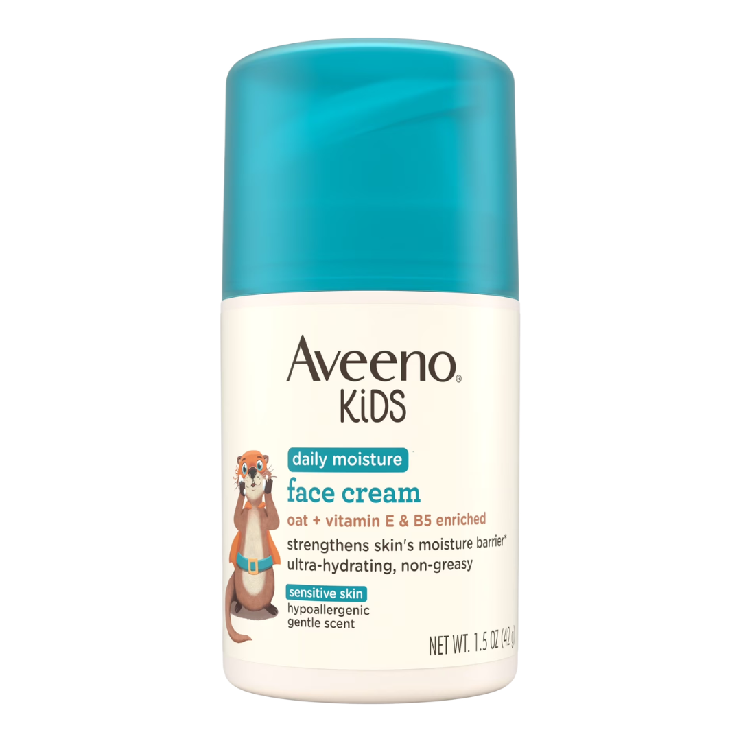 Aveeno Kids Daily Moisture Face Cream for Sensitive Skin, 1.5 oz / 42 g