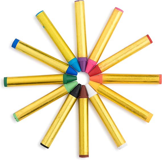 Dress Up America Fun Stix Face & Body Crayons Safe Non-Toxic Easy On & Off 12 Bright Colors