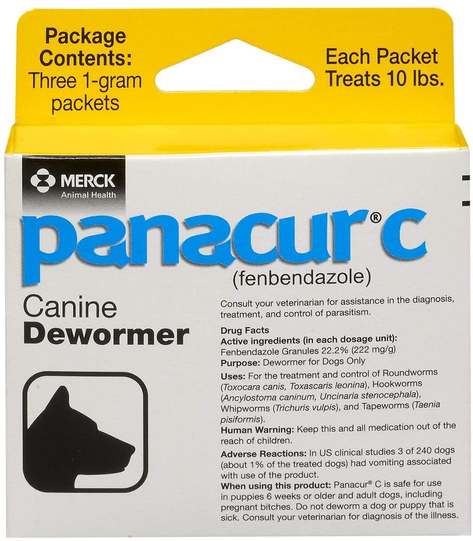 Panacur C Canine Dewormer, Treats 10 lbs. Dogs (1g each)
