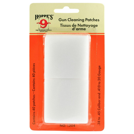 Hoppe's Gun Cleaning Patches #1204, 40 Count (PACKAGING MAY VARY)