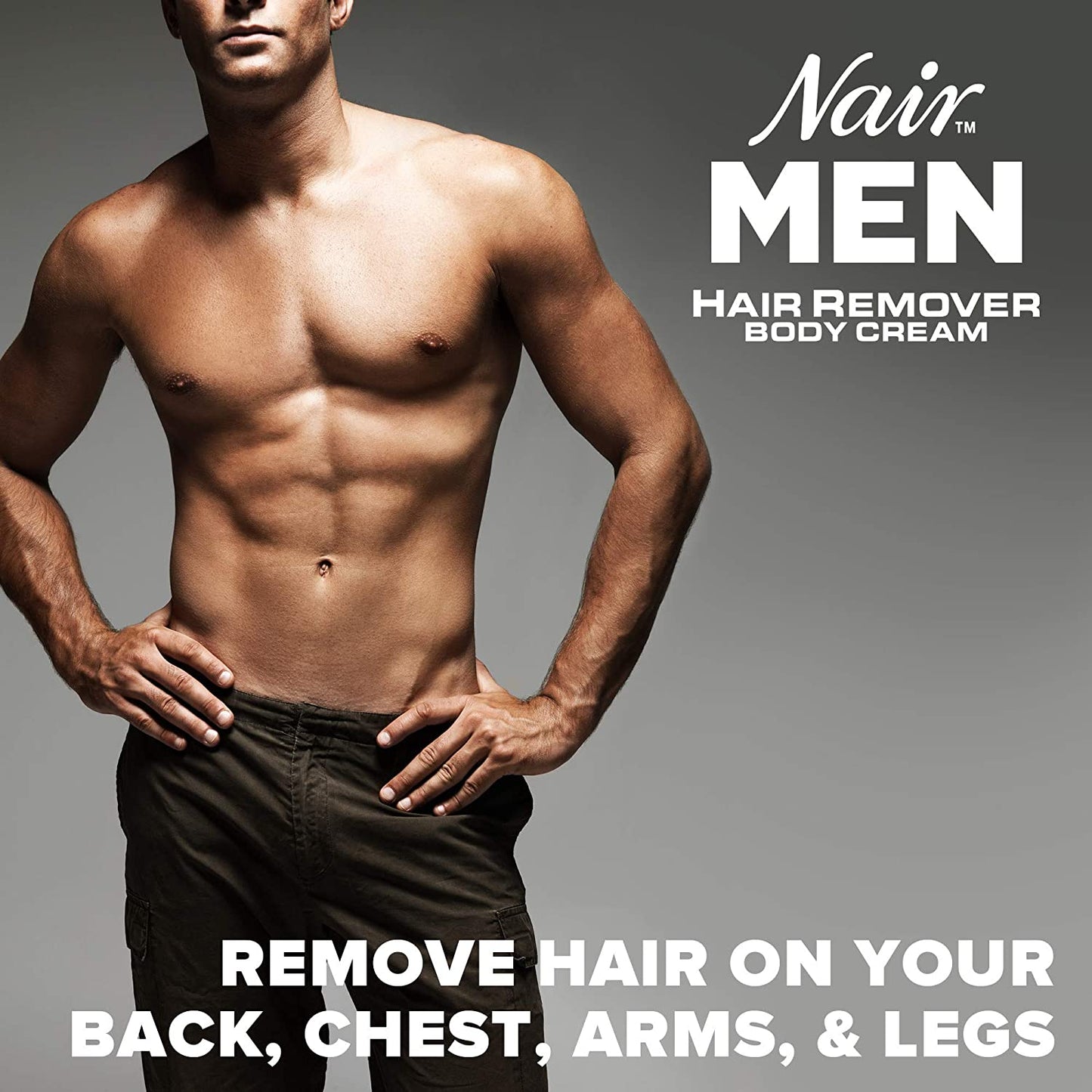 Nair Men Hair Remover Body Cream Quick & Easy Clean Looking Smooth Skin - 368g
