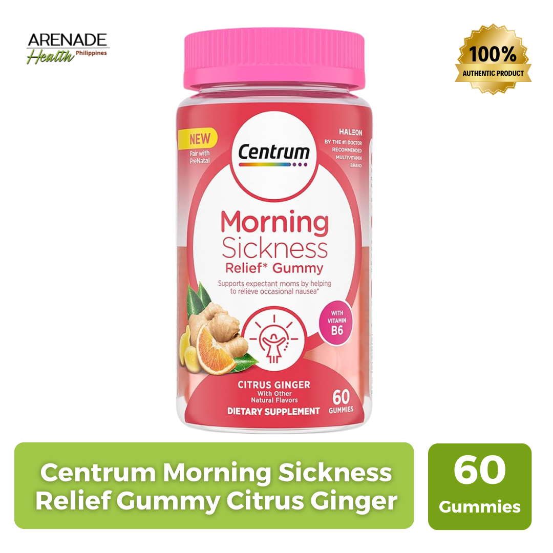 Centrum Morning Sickness Relief Gummy Citrus Ginger 60 Gummies