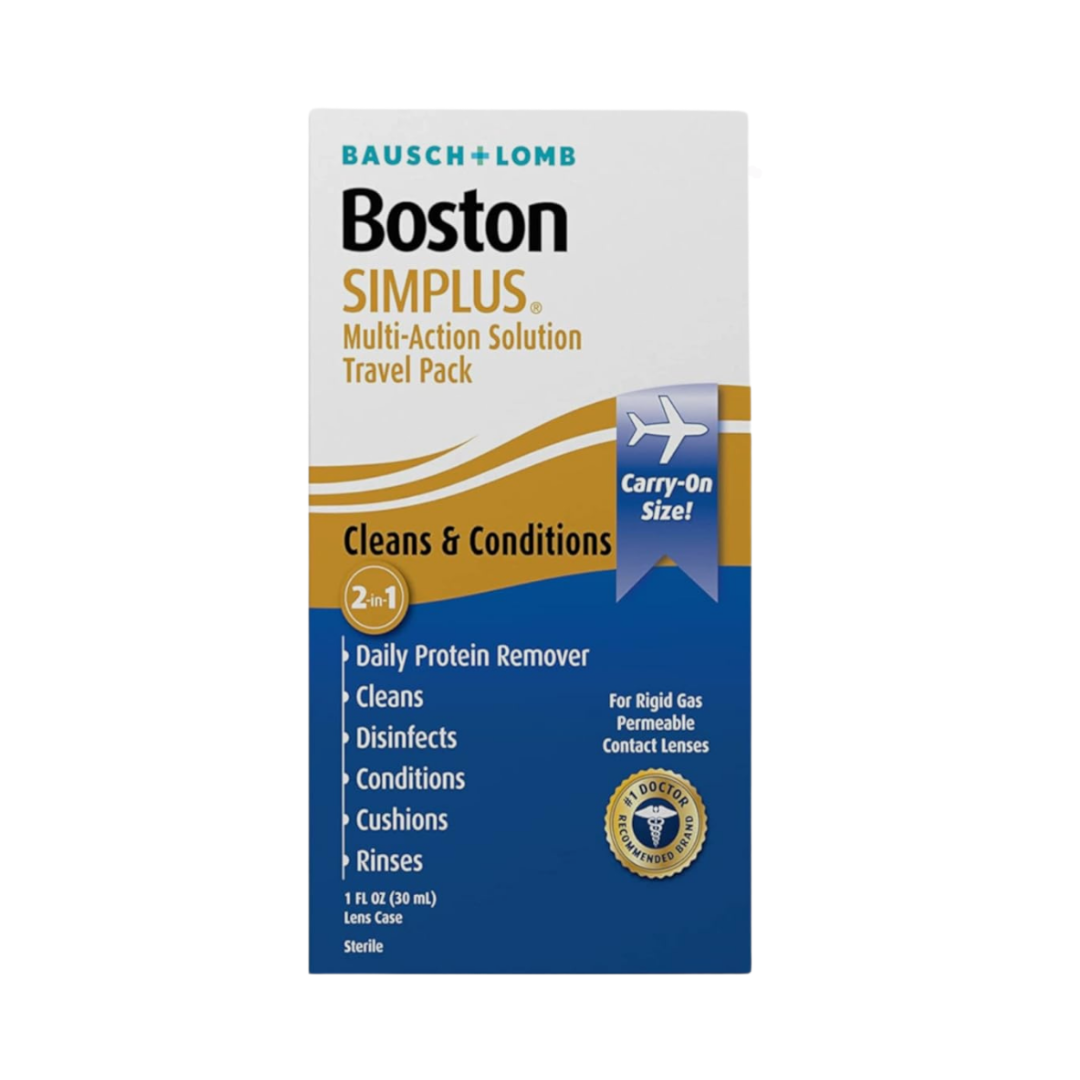 EXPIRY 02/2025 Bausch And Lomb Boston Simplus Multi-Action Solution Travel Pack, 30 ml