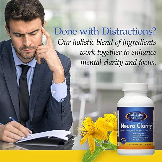 Nutrition Essentials Neuro Clarity, Support Focus, Memory and Brain Clarity, 60 Capsules
