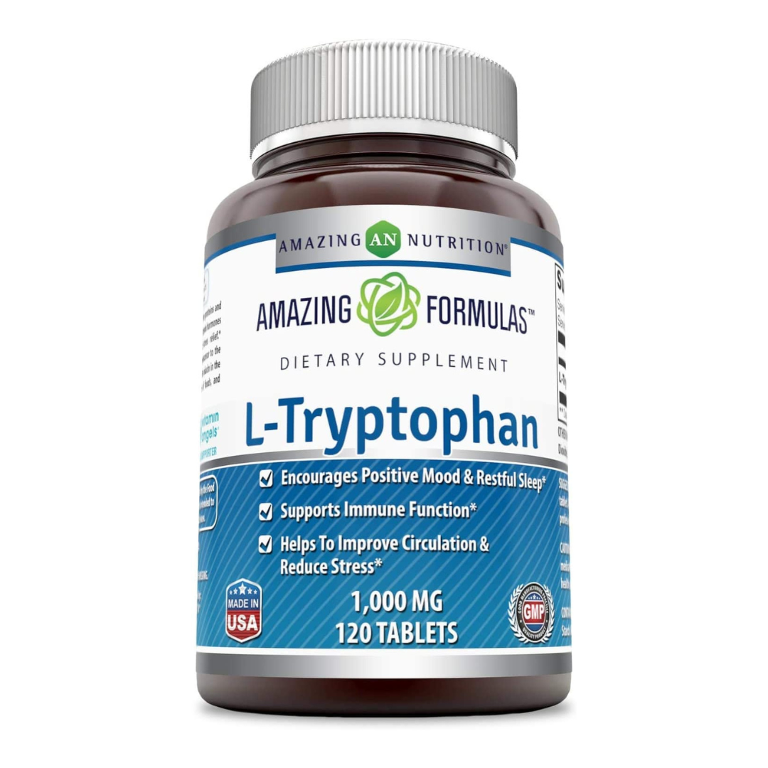 Amazing Nutrition Amazing Formulas L-Tryptophan 1000 Mg, 120 Tablets