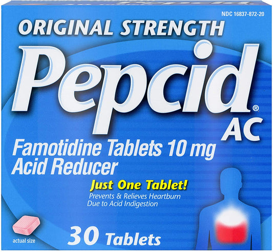 Pepcid AC Original Strength Acid Reducer 10mg, 30 Tablets