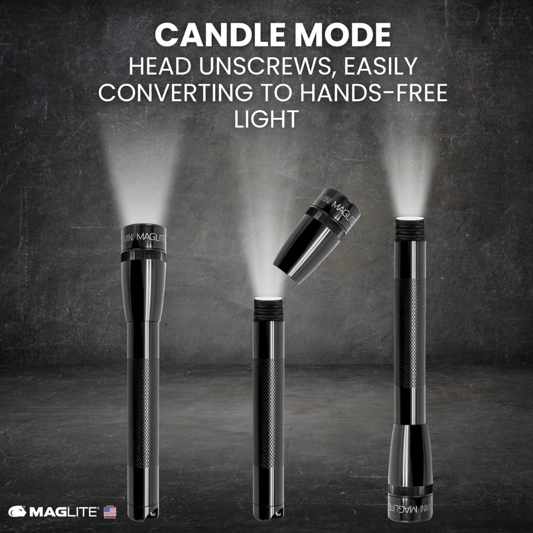 Mini MagLite Led Flashlight Ultra Bright 127 Lumens SP2201C, Black