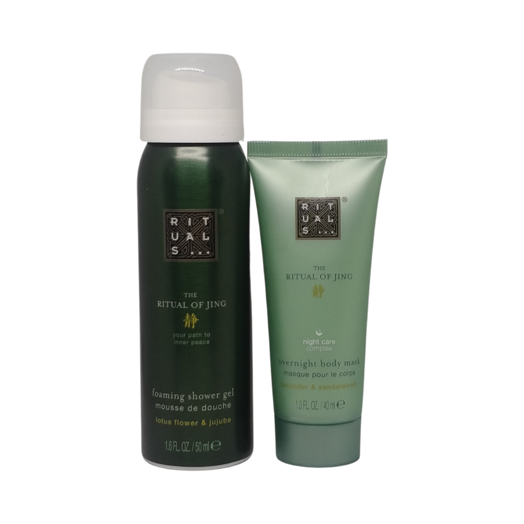 The Ritual of Jing Night Care Complex Calming Foaming Shower Gel 50 ml & Overnight Body Mask 40 ml