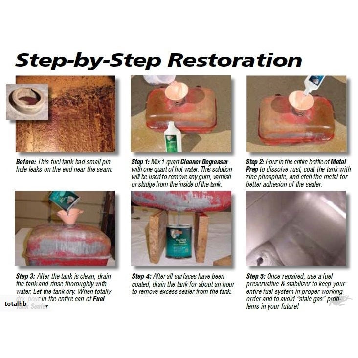 POR-15 49216 Fuel Tank Sealer - 8 fl oz (Packaging May Vary)