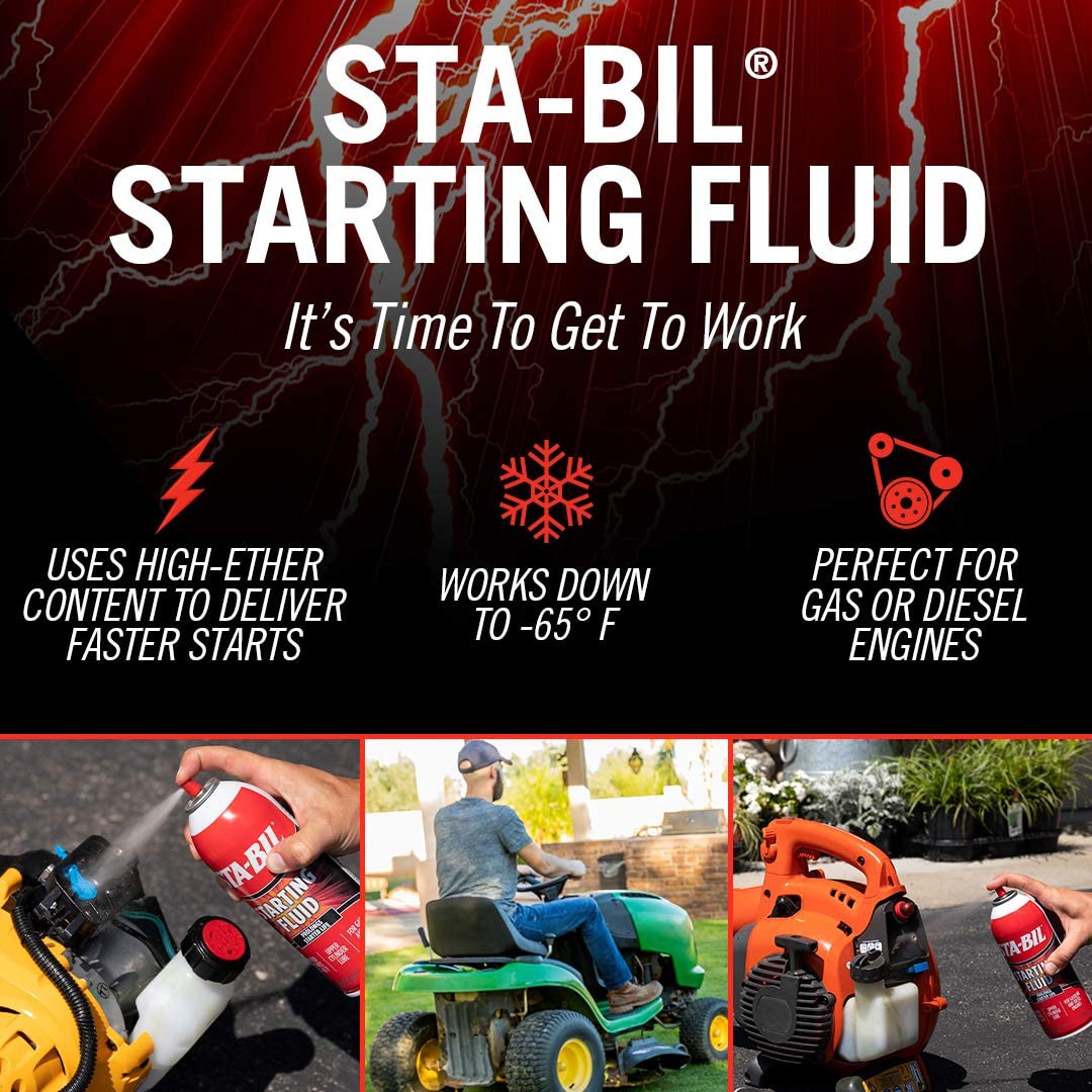 STA-BIL Starting Fluid Prolongs Starter Life 11 oz. / 312 g PACKAGING MAY VARY