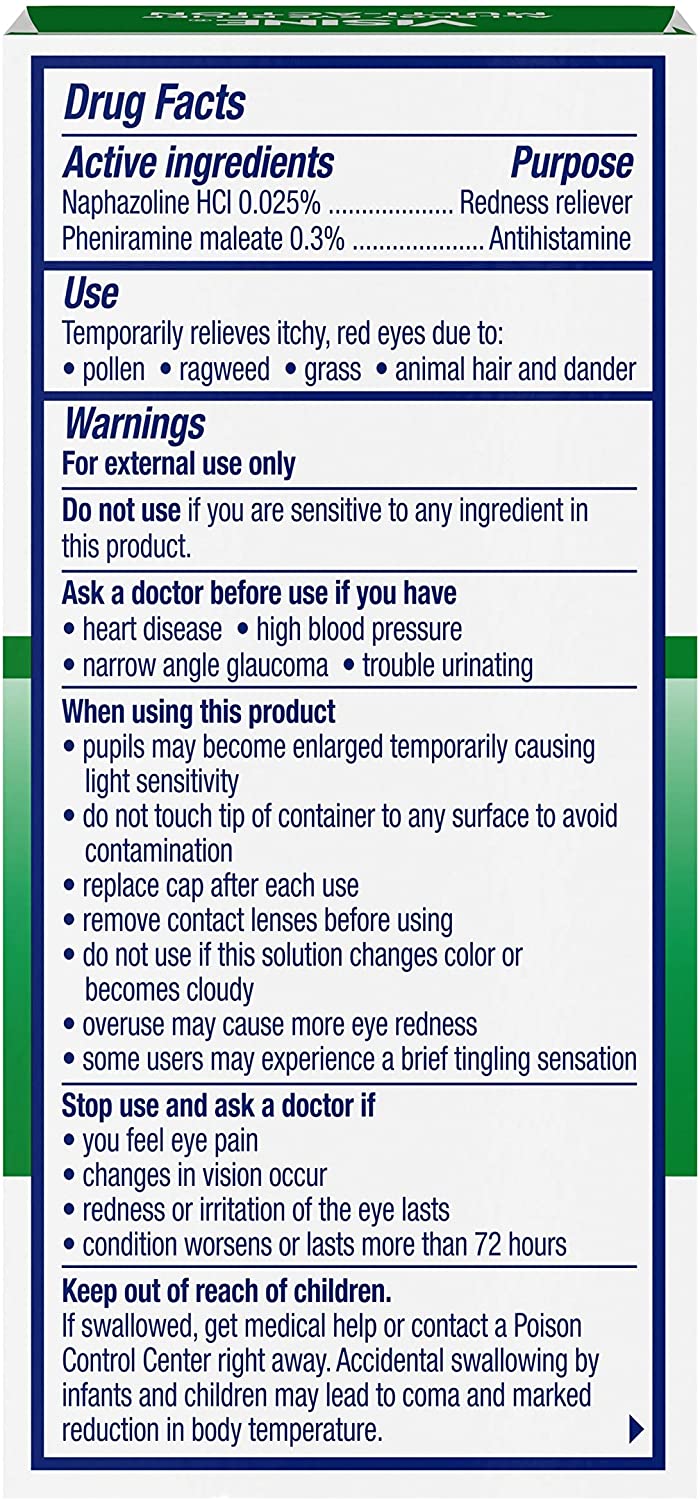 Visine Allergy Eye Relief Multi-Action Eye Drops, For Red & Itchy Eyes, 15ml