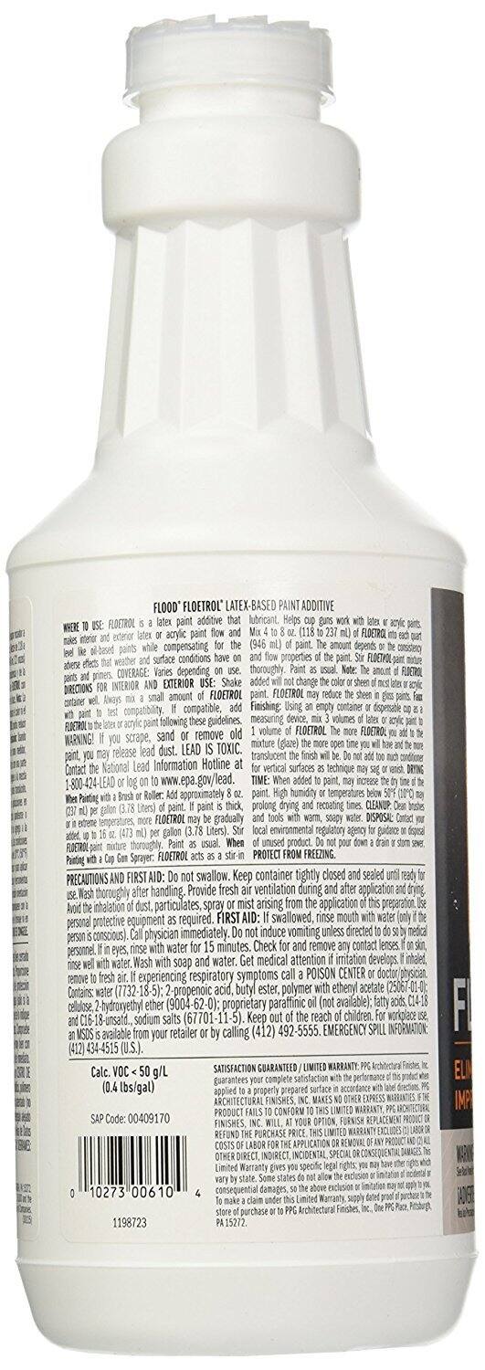 Flood FLD6 Floetrol Latex Based Paint Additive, 1 Quart / 946 ml