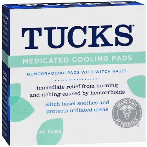 Tucks Hemorrhoidal Medicated Cooling Pads with Witch Hazel, 40 Pads NO BOX