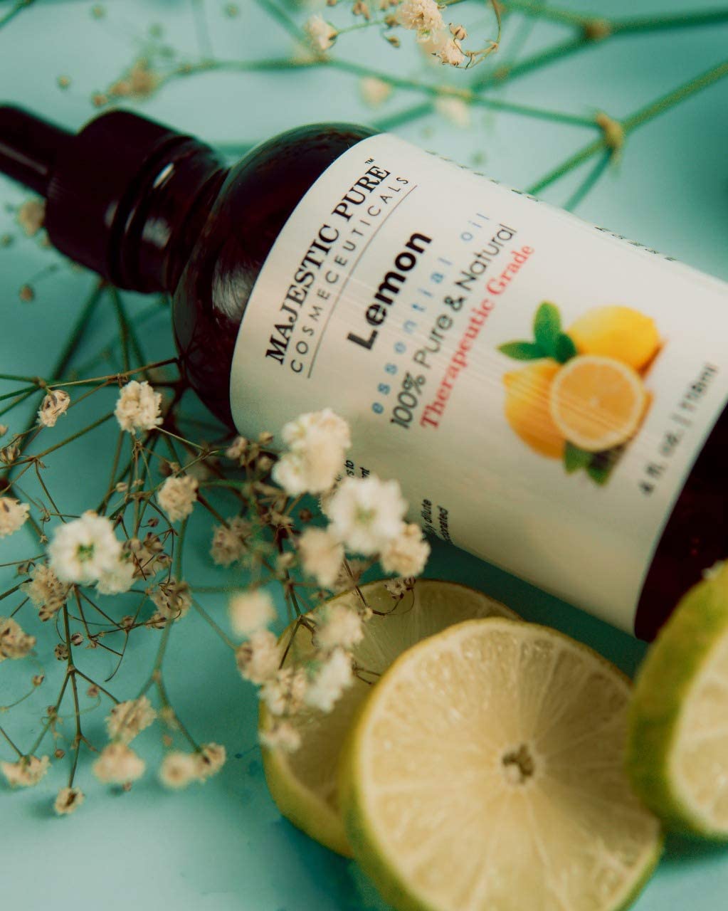 Majestic Pure Lemon Essential Oil for Aromatherapy 4 oz