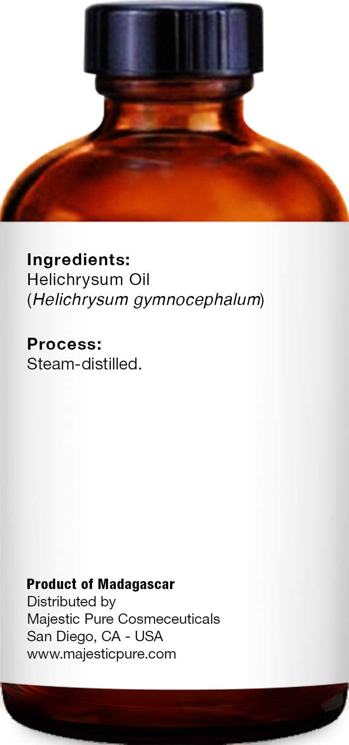 Majestic Pure Helichrysum Essential Oil, 100% Pure & Natural Therapeutic Grade Quality, 1 fl.oz / 30ml