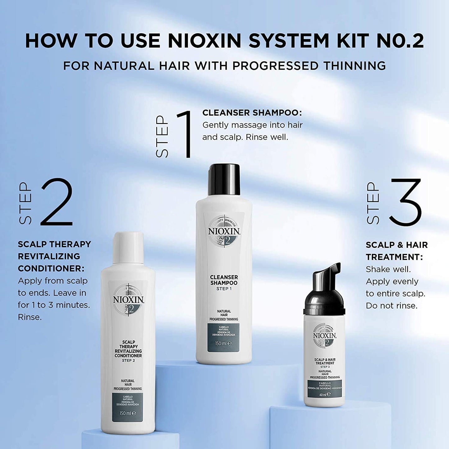 Nioxin Scalp Therapy Revitalizing Conditioner System 2, Step 2, Natural Hair Progressed Thinning, 300ml