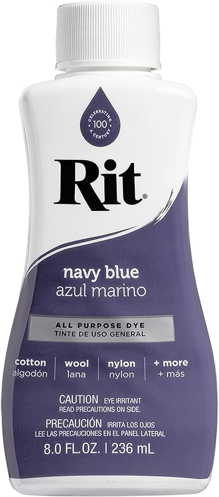 Rit Dye Liquid Fabric Dye, 8-Ounce - Navy Blue