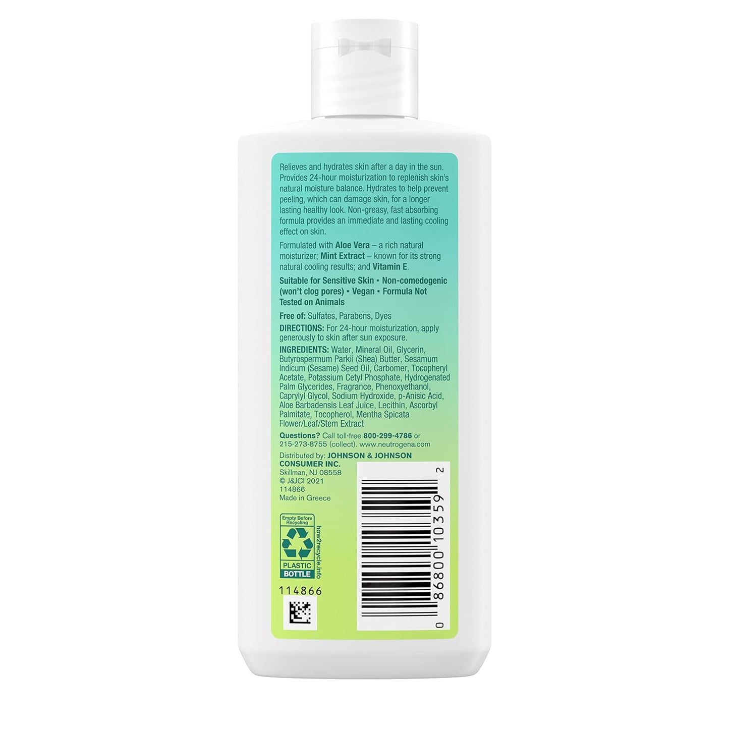 Neutrogena Sun Rescue After Sun Replenishing Lotion with Aloe Vera & Mint Extract 6.7 fl oz (198ml)