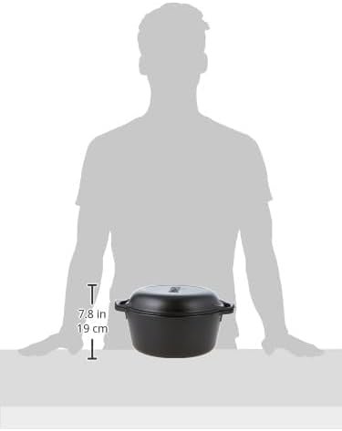 Lodge 5 Quart Cast Iron Double Dutch Oven with 10 1/4 Inch Skillet Cover, 1 Piece