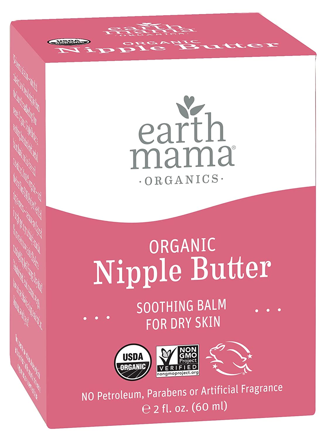 Earth Mama Organics Nipple Butter Soothing Balm For Dry Skin Parabens And Fragrance - Free 2 Fl Oz