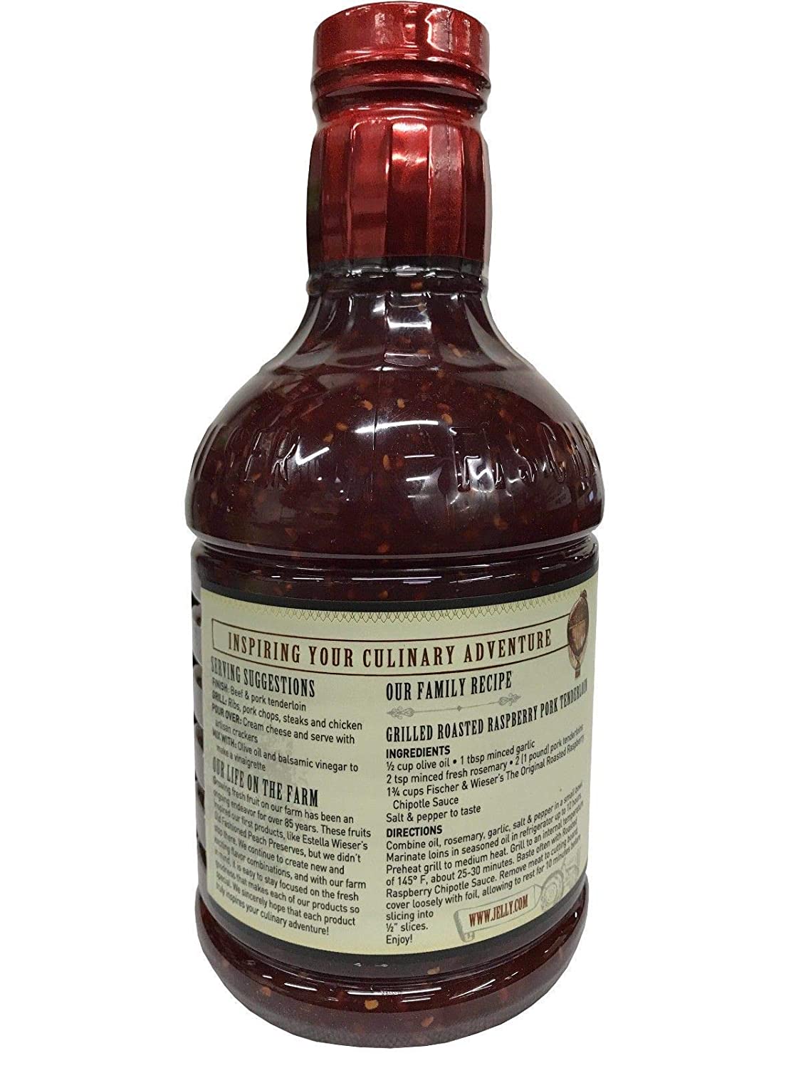 Fischer and Wieser Razzpotle The Original Roasted Raspberry Chipotle Sauce, 40 oz. / 1120g