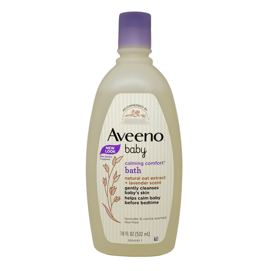 Aveeno Baby Calming Comfort Bath with Natural Oat & Lavender Scent, 18 oz / 532 ml