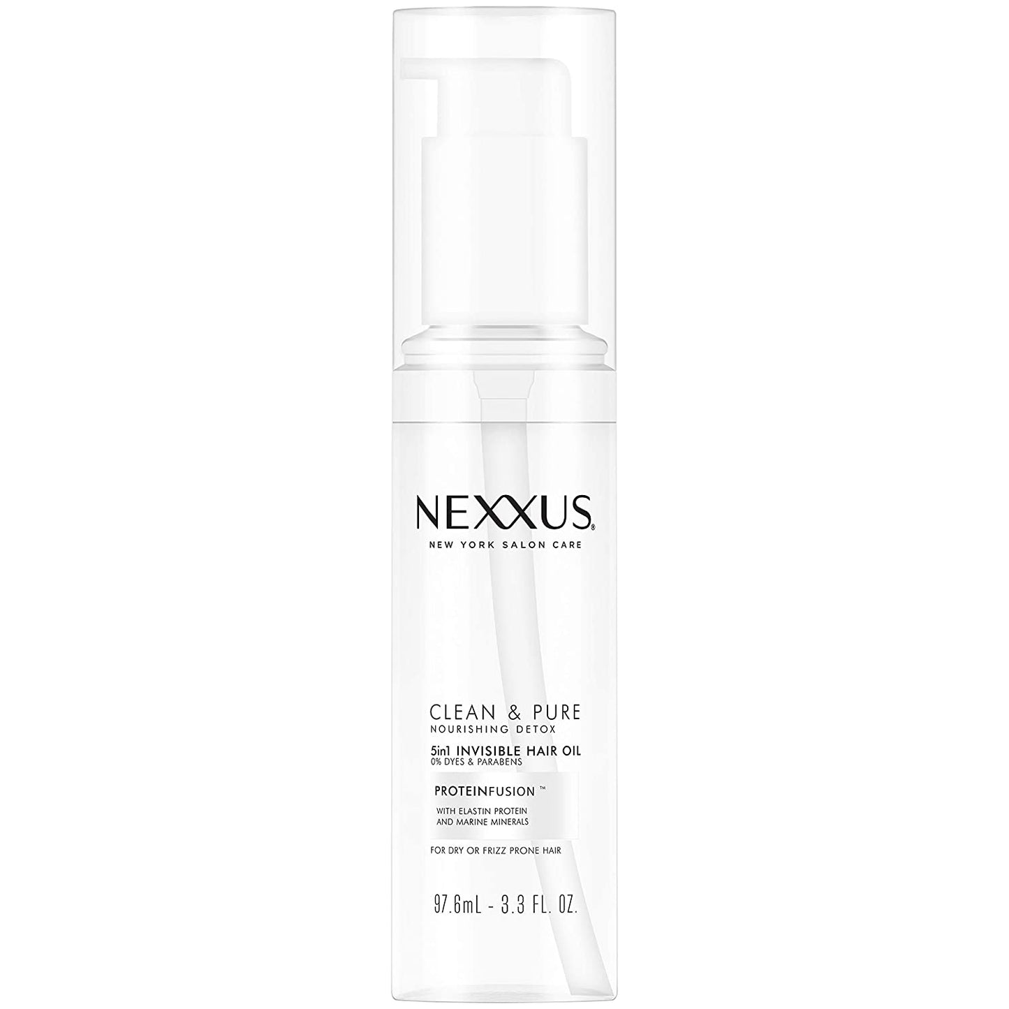 Nexxus Clean & Pure Nourishing Detox 5-In-1 Hair Oil with Elastin Protein & Marine Minerals, 3.3 fl.oz / 97.6ml