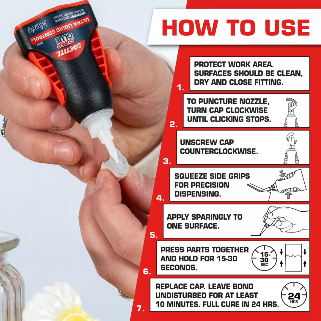 Loctite Super Glue Ultra Liquid Control, 0.14 oz / 4 g